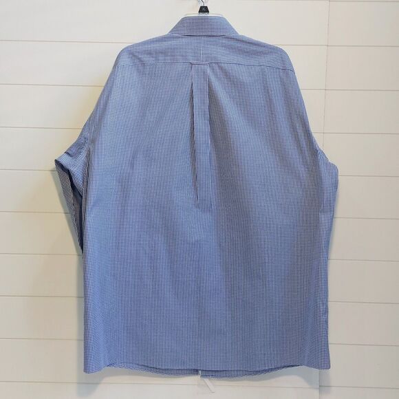 Roundtree & Yorke Advanced Gold Label Gingham Shirt Men's 18/34-35 No Iron NEW! - Picture 3 of 10